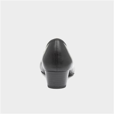 Liz Womens Black Wide Fit Court Shoe