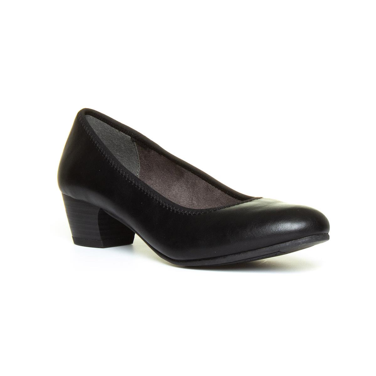 womens black court heels