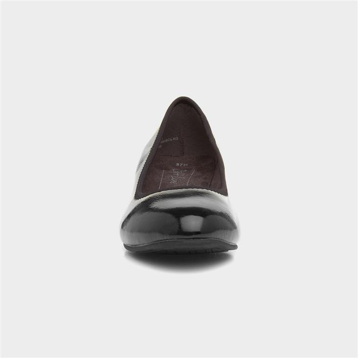 Liz Womens Black Wide Fit Court Shoes