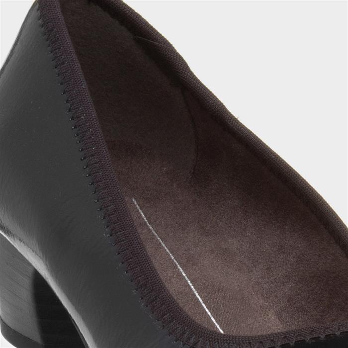 Liz Womens Black Wide Fit Court Shoes