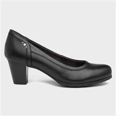 Womens Heeled Black Court Shoe