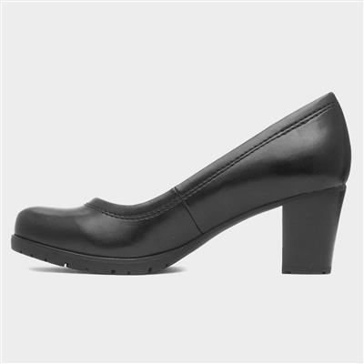 Betty Womens Black Wide Fit Court Shoe