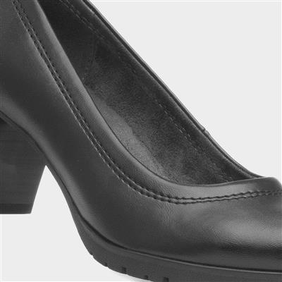 Betty Womens Black Wide Fit Court Shoe