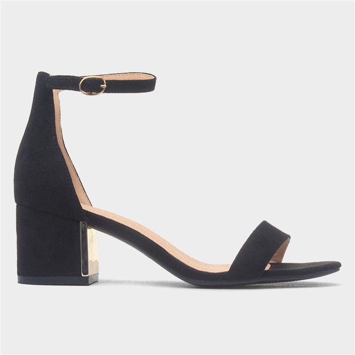 Halla Womens Black Block Heels