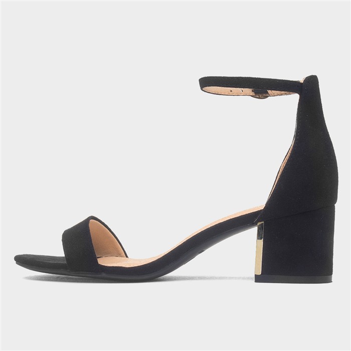 Halla Womens Black Block Heels