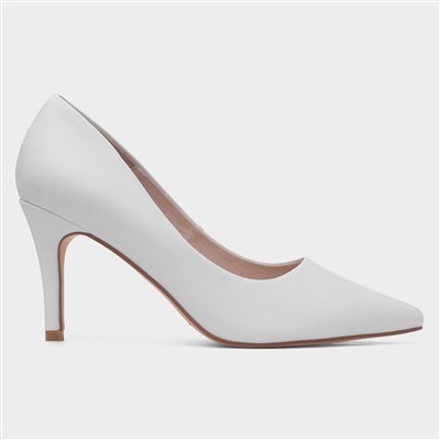 Miranda Womens White Heels