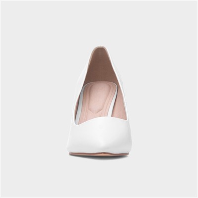 Miranda Womens White Heels