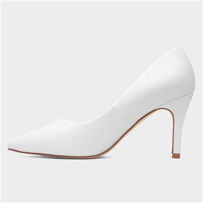 Miranda Womens White Heels