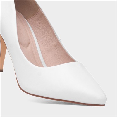 Miranda Womens White Heels
