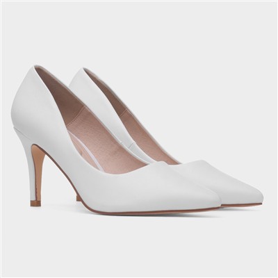 Miranda Womens White Heels
