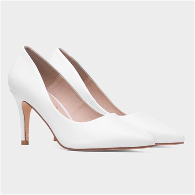 Miranda Womens White Heels