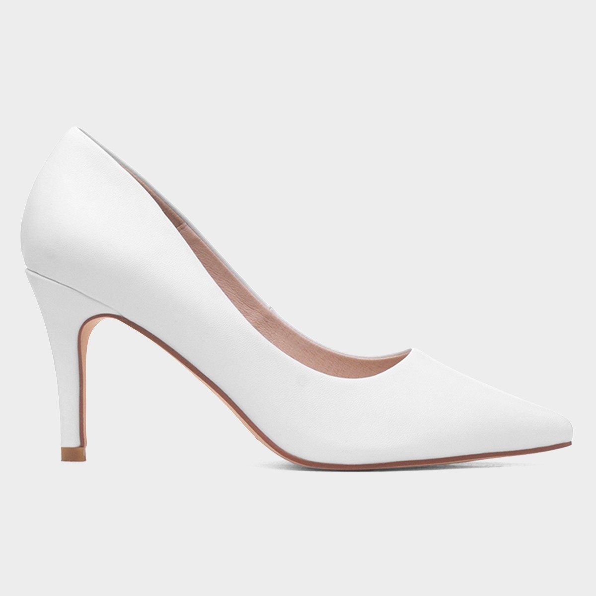 Miranda Womens White Heels