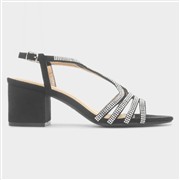 Truffle Collection Hallie Black Diamante Sandal (Click For Details)