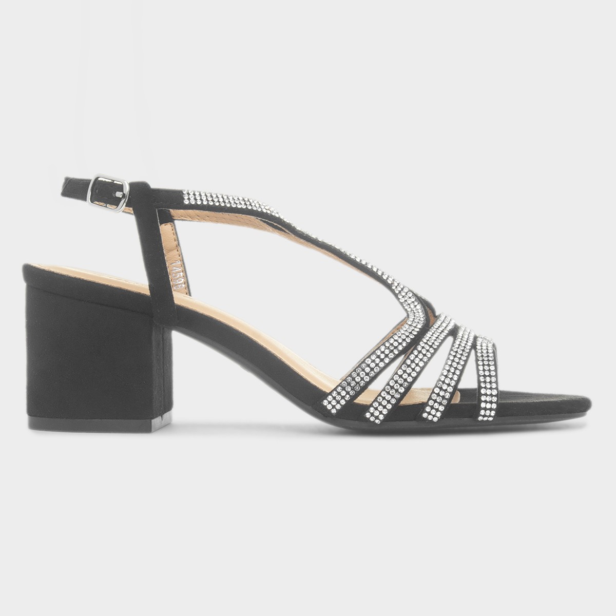 Hallie Black Diamante Sandal