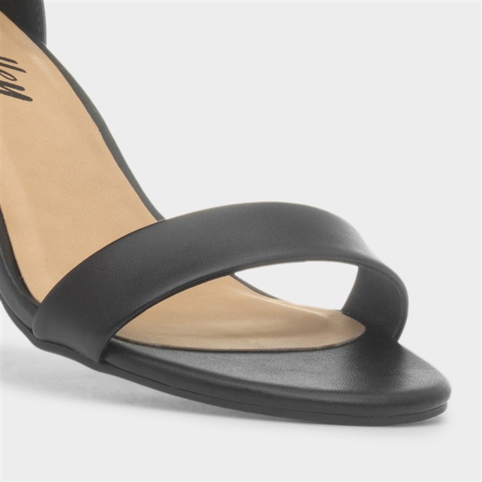 Ariana Womens Black Ankle Buckle Sandal