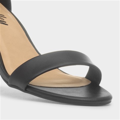 Ariana Womens Black Ankle Buckle Sandal