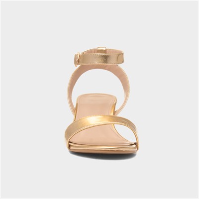Lillie Womens Gold Heel