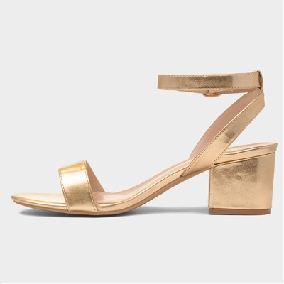 Lillie Womens Gold Heel