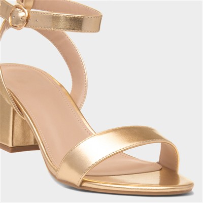 Lillie Womens Gold Heel