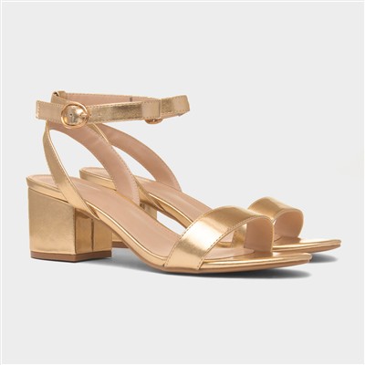 Lillie Womens Gold Heel