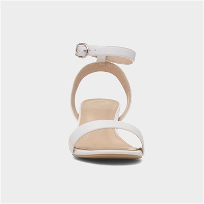 Lillie Womens White Heel