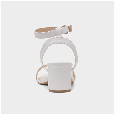 Lillie Womens White Heel