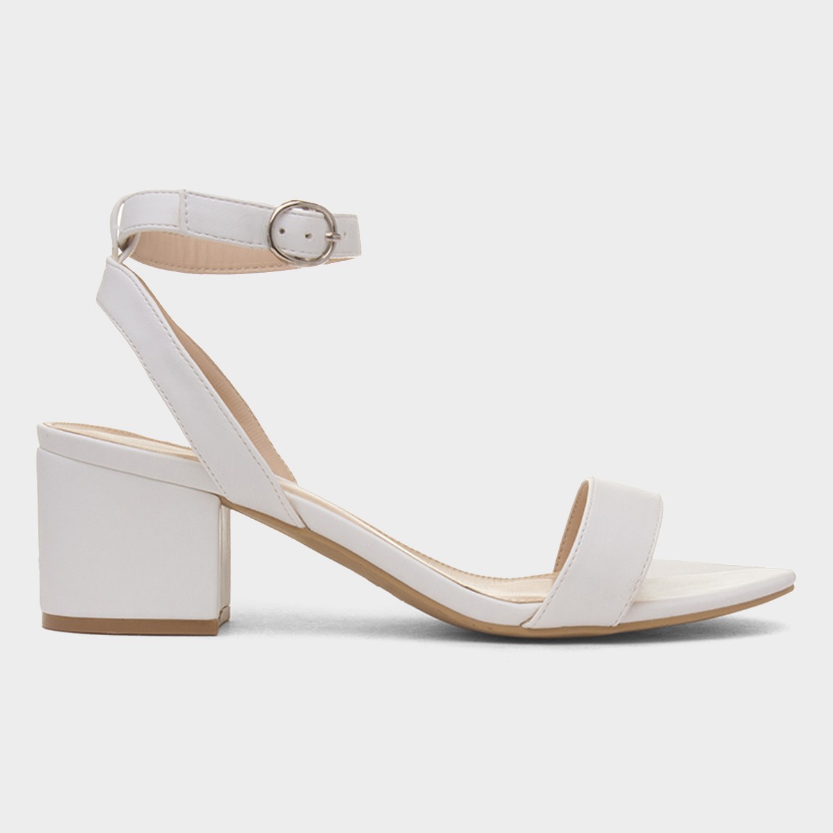 Lillie Womens White Heel