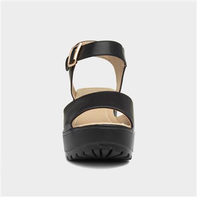 Sabrina Womens Black Heeled Sandal