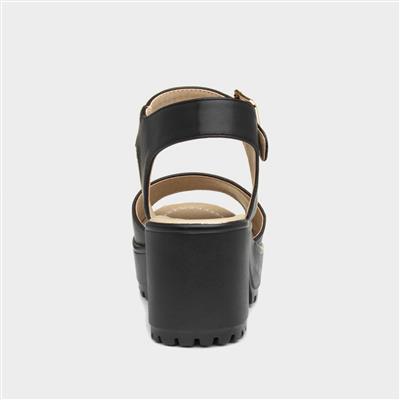 Sabrina Womens Black Heeled Sandal
