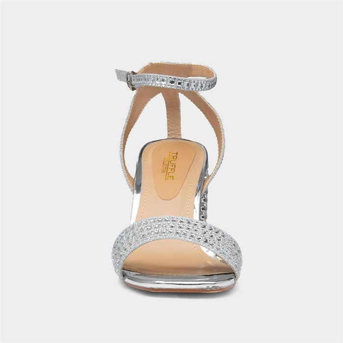 Lucia Womens Silver Buckle Heel