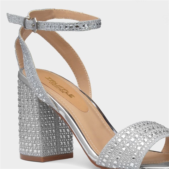 Lucia Womens Silver Buckle Heel
