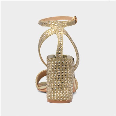 Lucia Womens Gold Heel