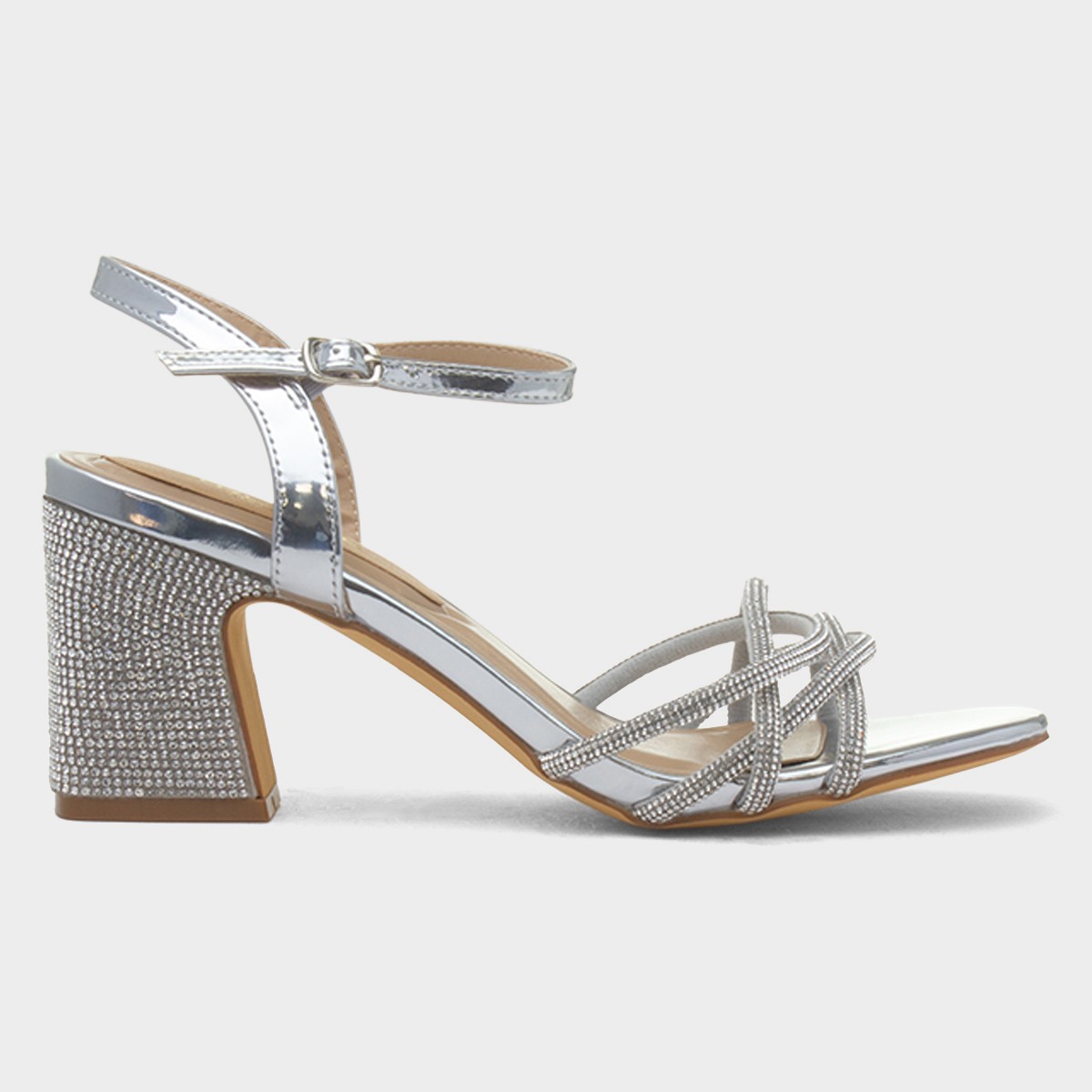 Kaylee Womens Silver Heel