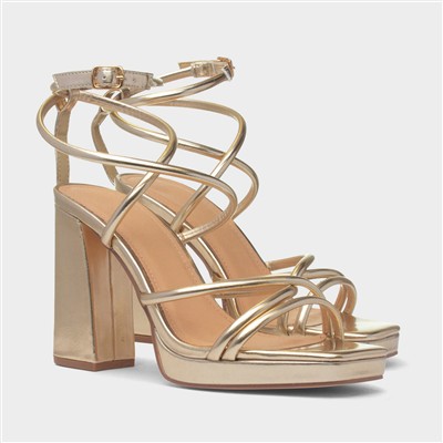 Julianna Womens Gold Heel