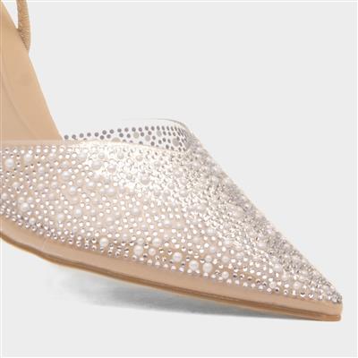 Lillia Womens Silver Heel