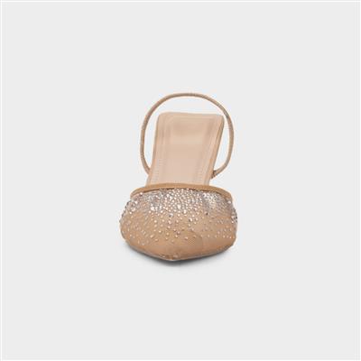 Ivanna Womens Nude Heel