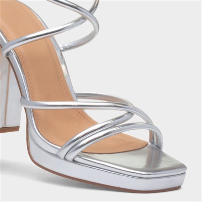 Julianna Womens Silver Heel