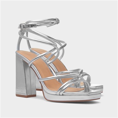 Julianna Womens Silver Heel