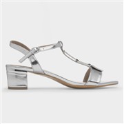 Lunar Blaze Womens Silver Buckle Heeled Sandal (Click For Details)