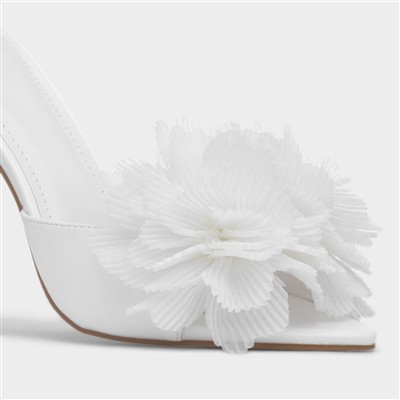 Estelle Womens White Heel