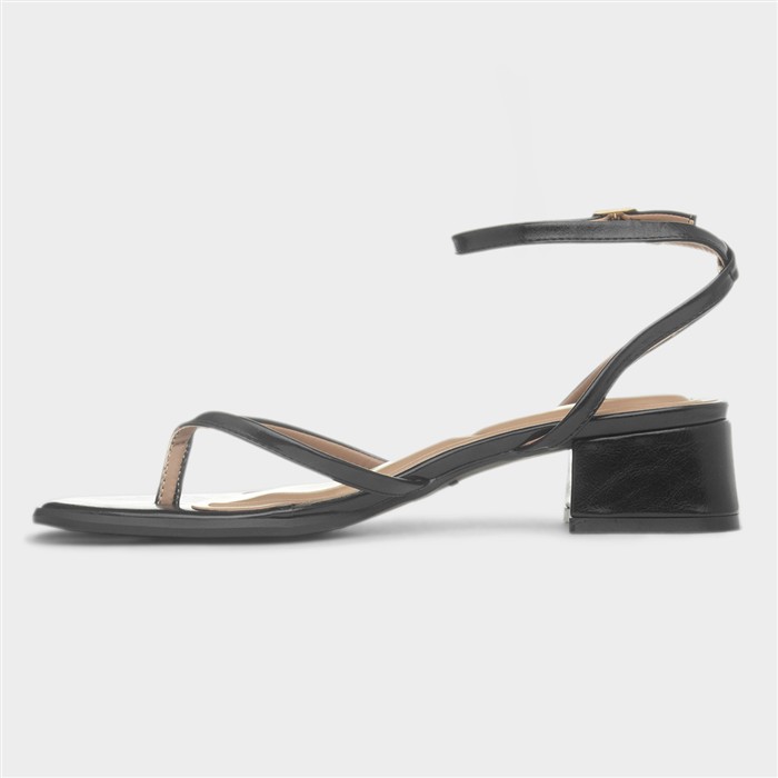 Kira Womens Black Heeled Sandal