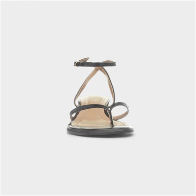 Kira Womens Black Heeled Sandal