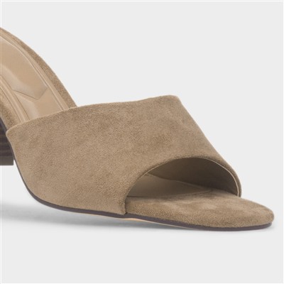 Laci Womens Taupe Heeled Sandal
