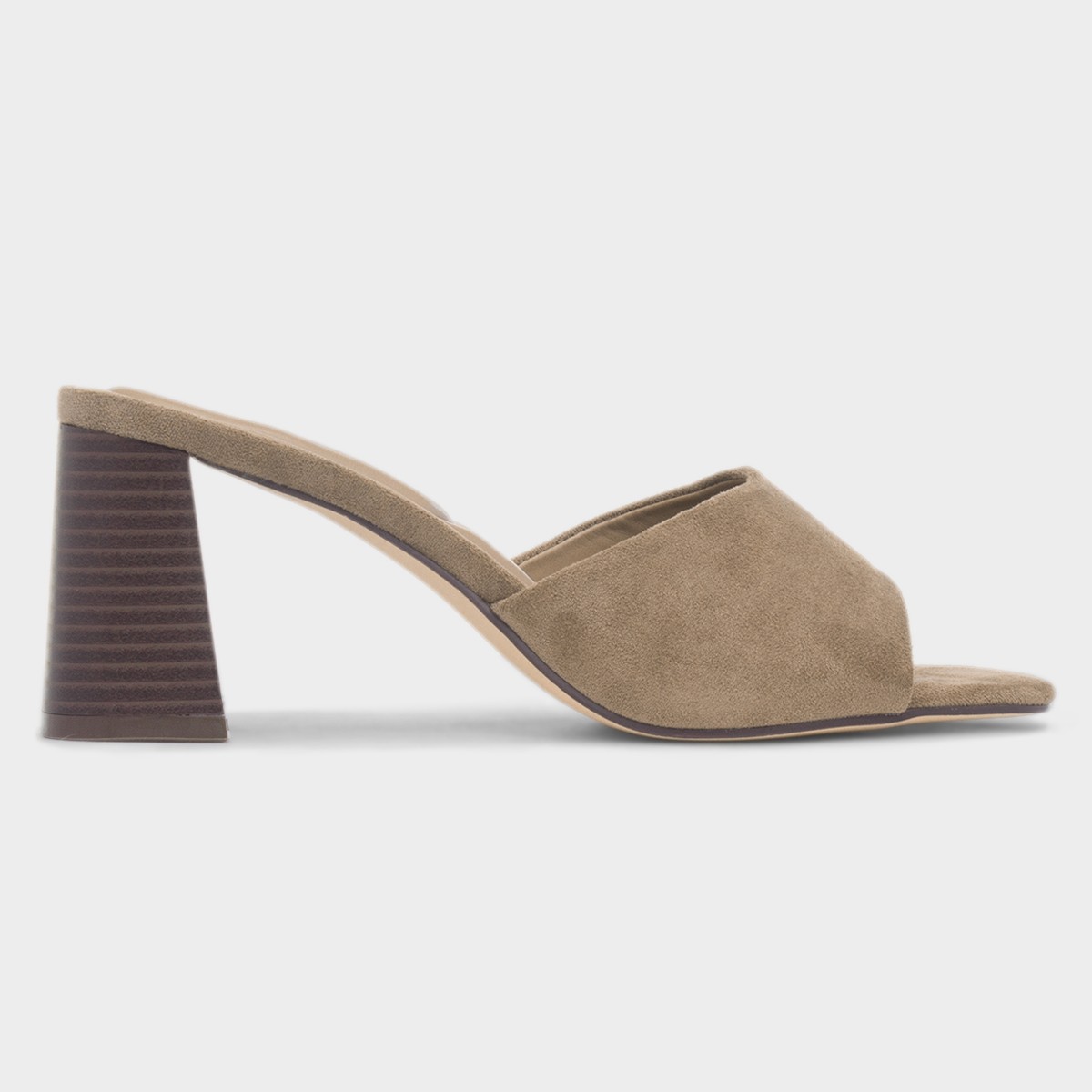 Laci Womens Taupe Heeled Sandal