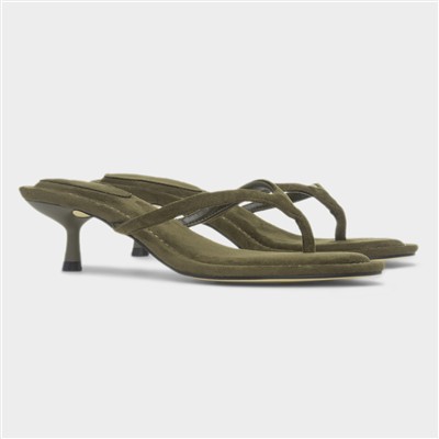 Lowri Womens Olive Mule Heel