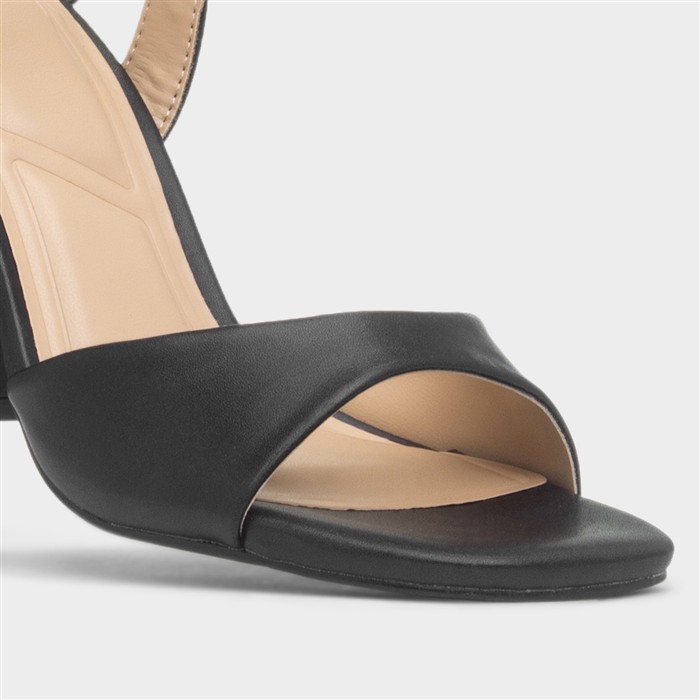 Jane Womens Black Heeled Sandal