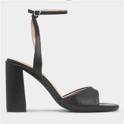 Jane Womens Black Heeled Sandal