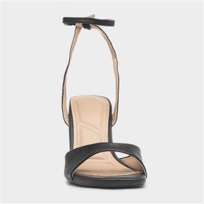Jane Womens Black Heeled Sandal