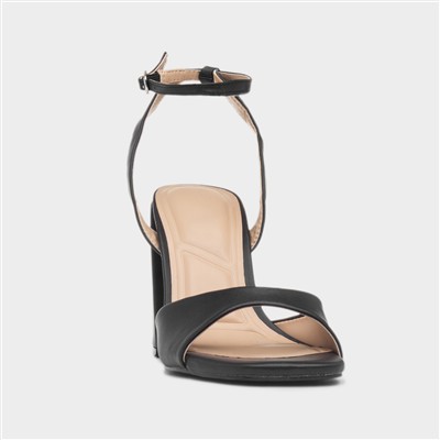 Jane Womens Black Heeled Sandal
