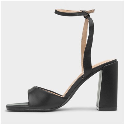 Jane Womens Black Heeled Sandal